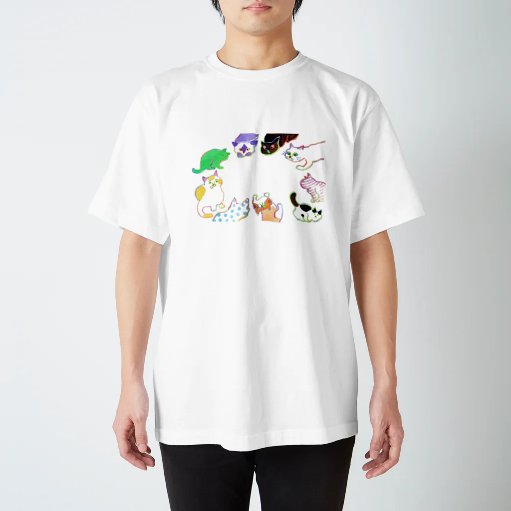 キムラトモミのねこ会議 Regular Fit T-Shirt