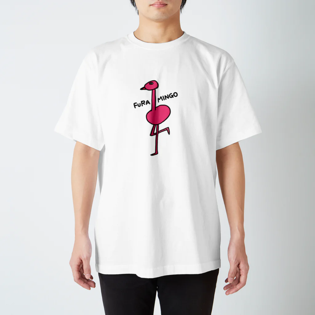 麦畑のフラミンゴP(下手な絵) スタンダードTシャツ