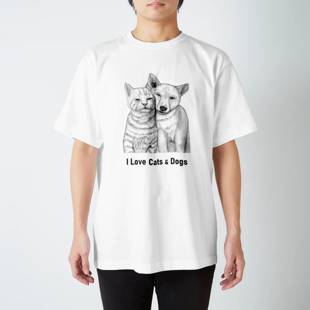 I love cats&dogs　のI Love Cats&Dogs Regular Fit T-Shirt