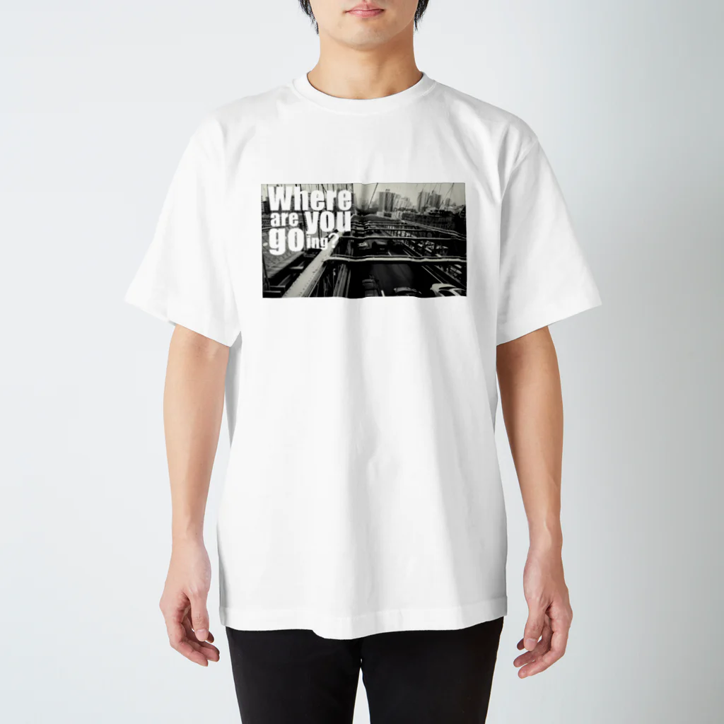 柴犬CHIROのWhere are you going? Regular Fit T-Shirt