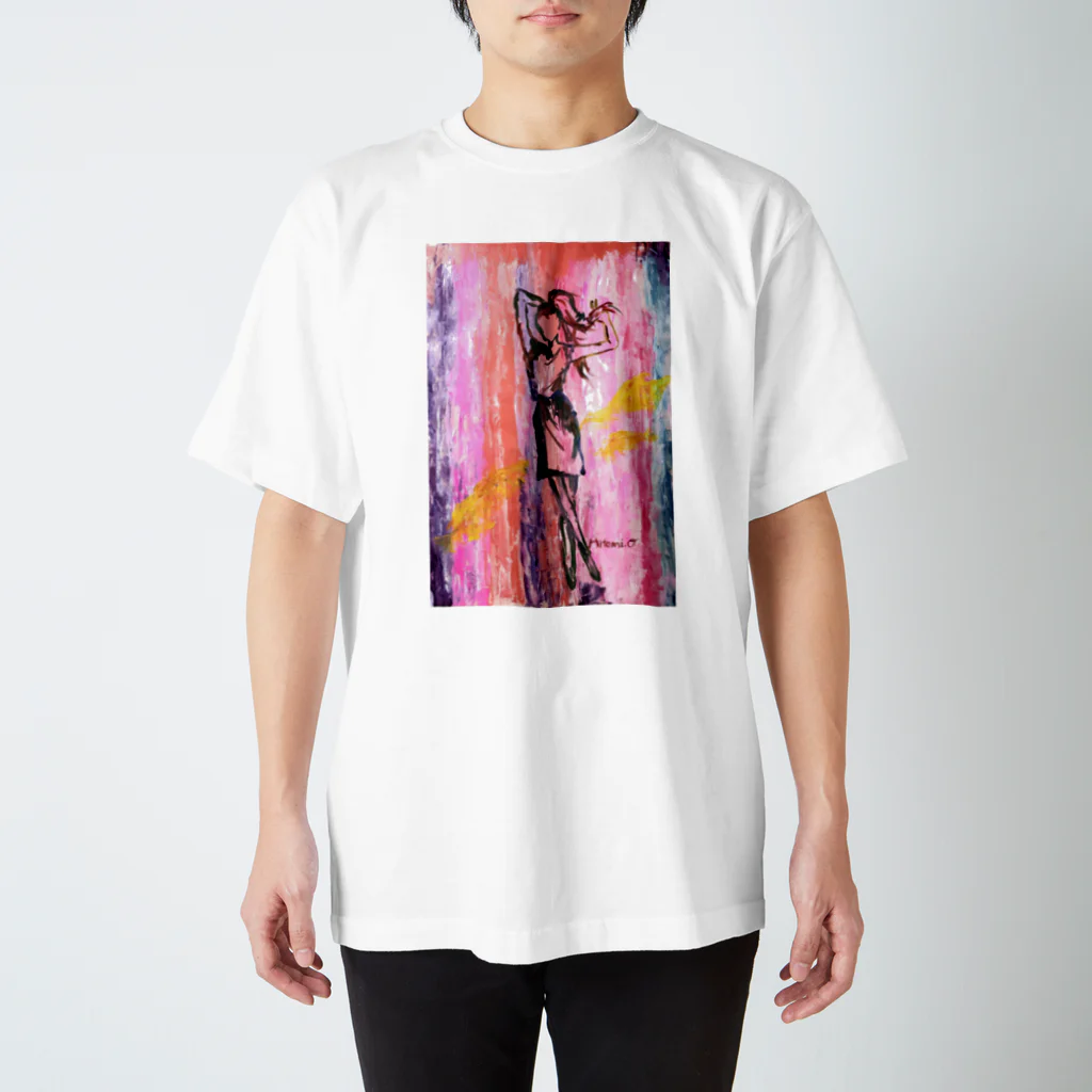 13's SHOPの油彩画『ドレスアップ』 Regular Fit T-Shirt