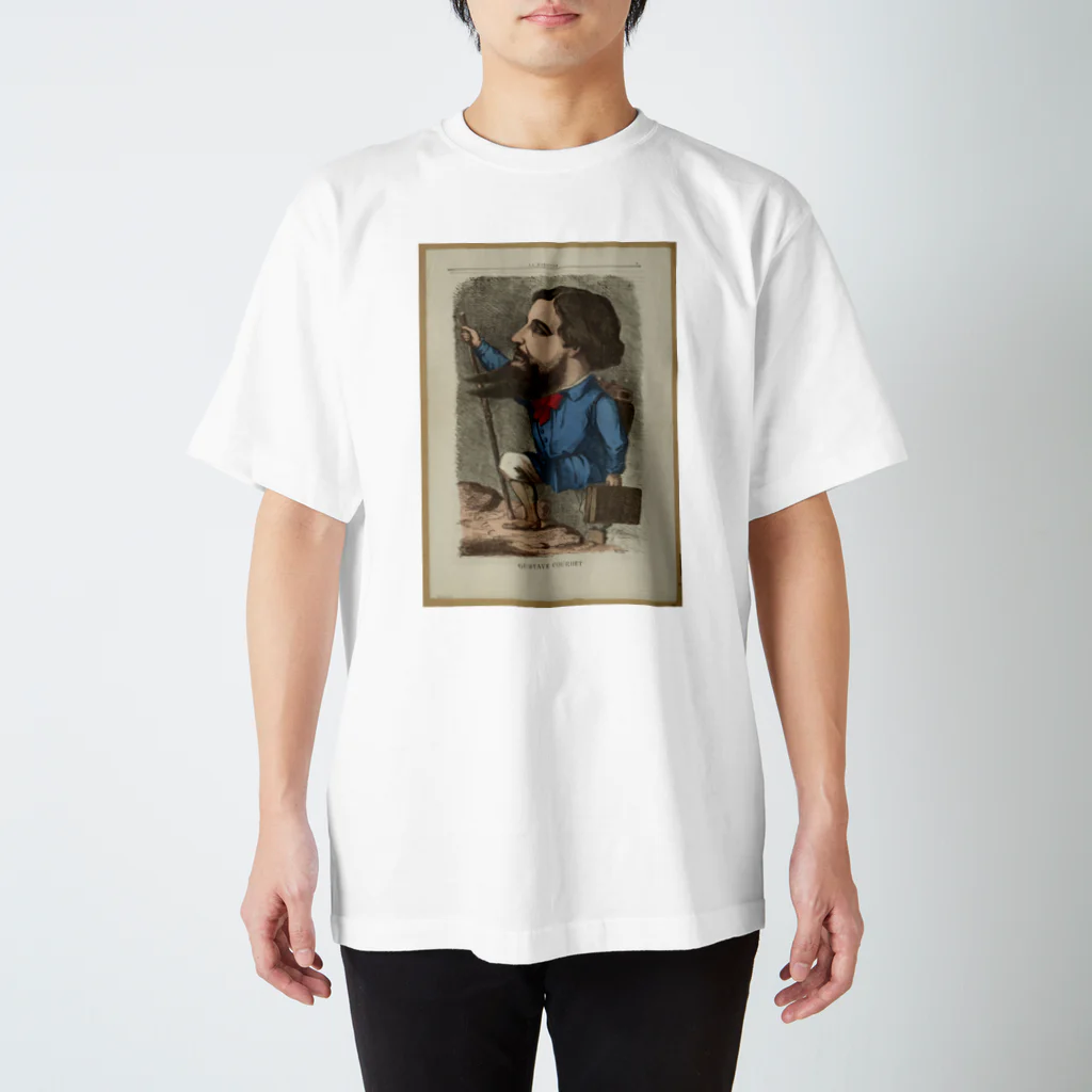 釜萢堂《かまやちどう》美術販売の「Gustave Courbet」 Inconnu／Paris Musées Regular Fit T-Shirt