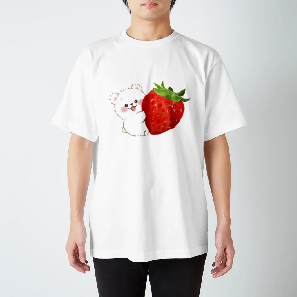 ねむい こぼしのこぐまのしろっぷ(苺)片面 スタンダードTシャツ