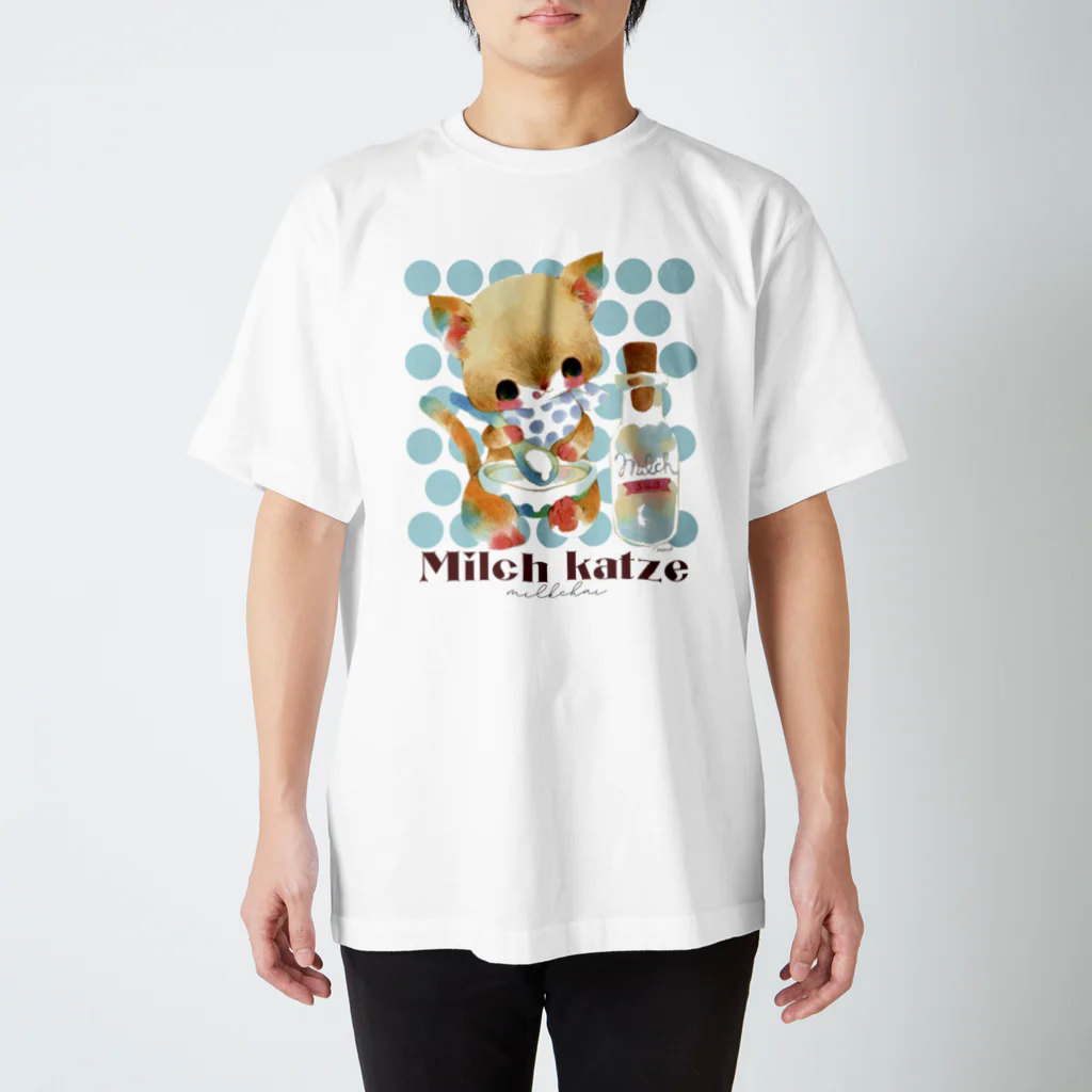 milkchaiのミルクネコ Regular Fit T-Shirt