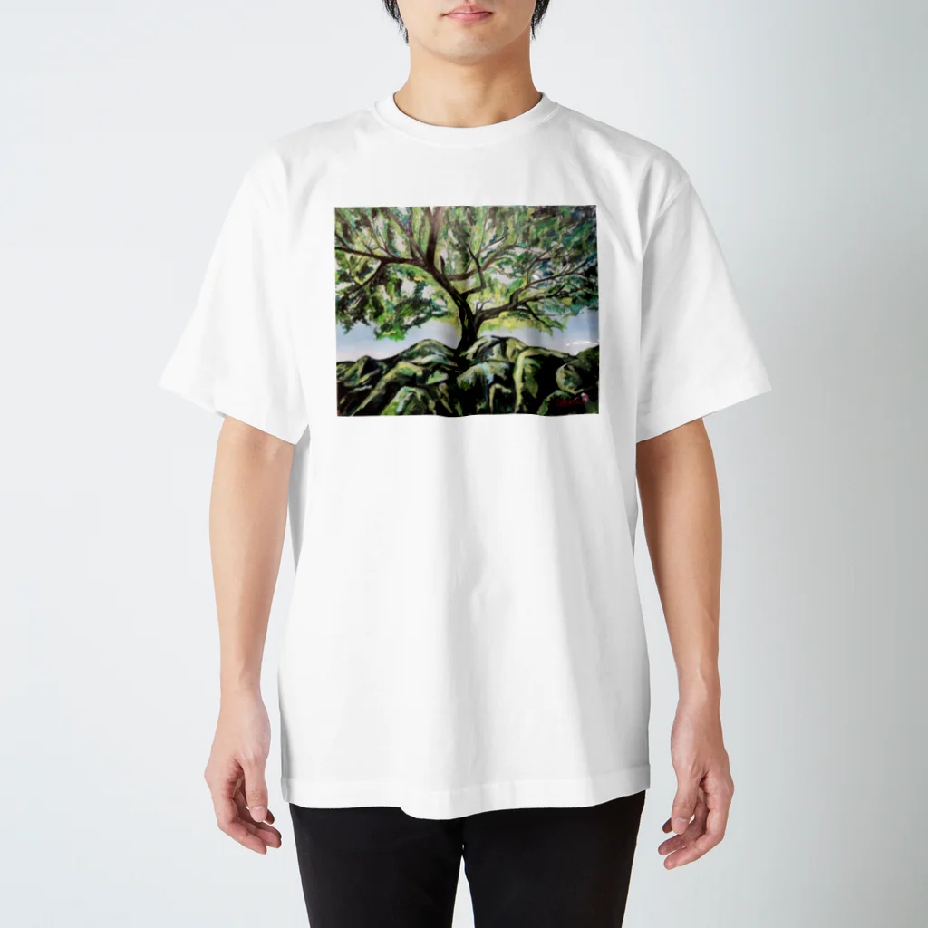 13's SHOPの油彩画『木漏れ日』 Regular Fit T-Shirt
