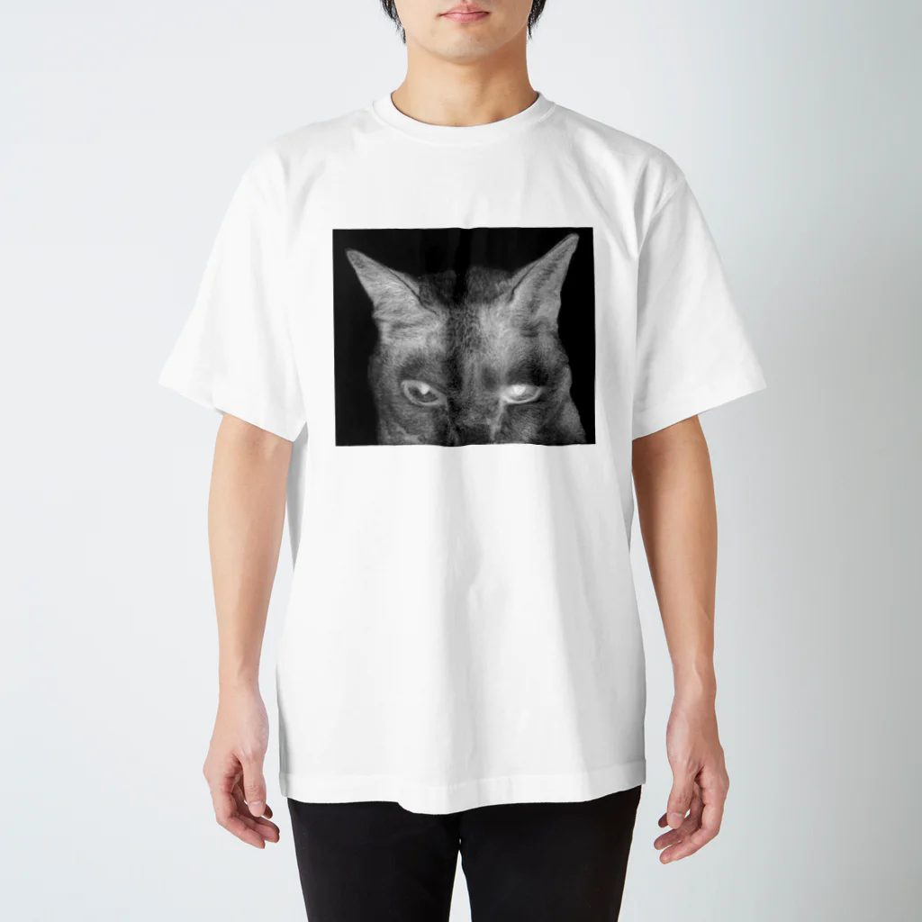 first_firmamentの般ニャ　白黒反転ヴァージョン Regular Fit T-Shirt