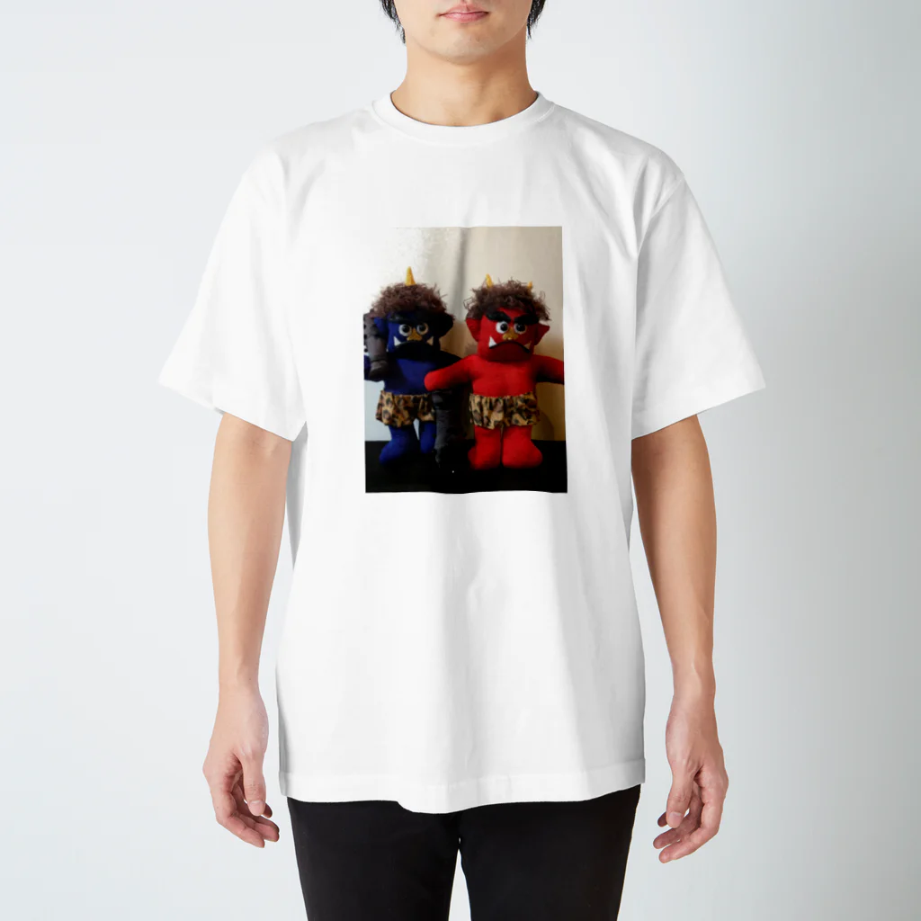 YAMUCHAの赤鬼くんと青鬼くん Regular Fit T-Shirt