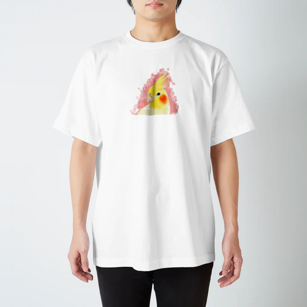 まめるりはことりのほんわかオカメインコ　ルチノー【まめるりはことり】 Regular Fit T-Shirt