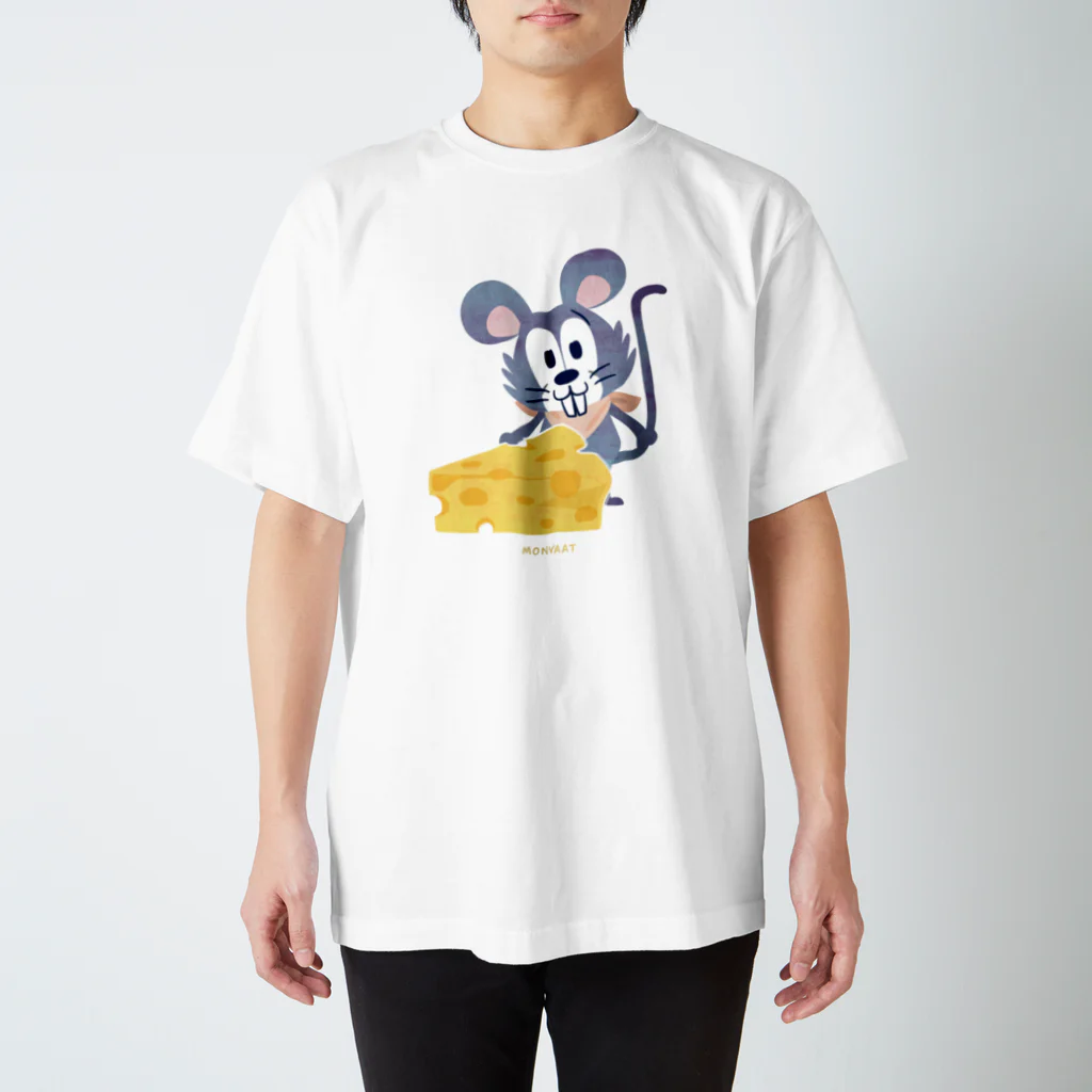 イラスト MONYAAT のチーズはここに！　　 スタンダードTシャツ