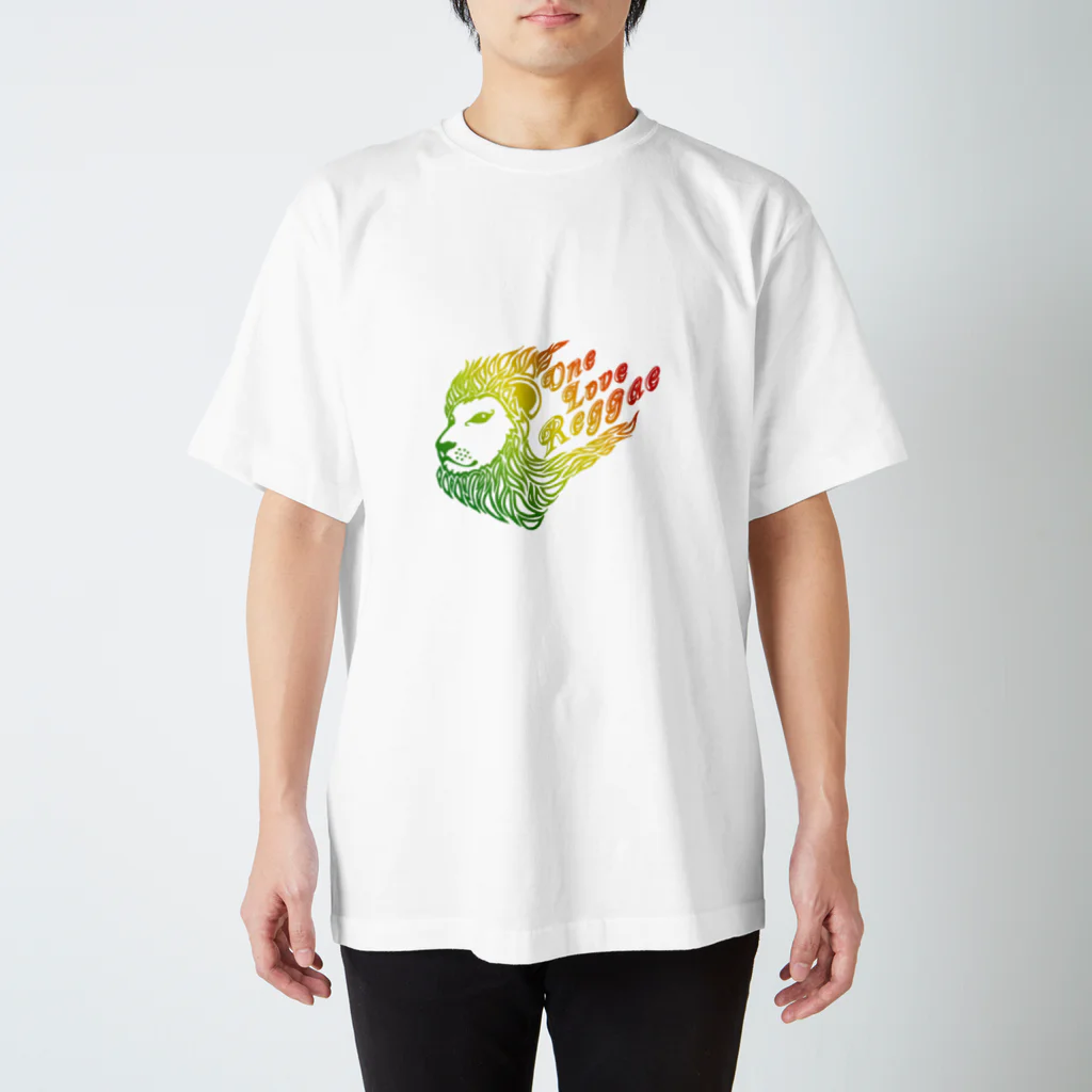 風乃応援団のOne Love Reggae（グラデ） スタンダードTシャツ