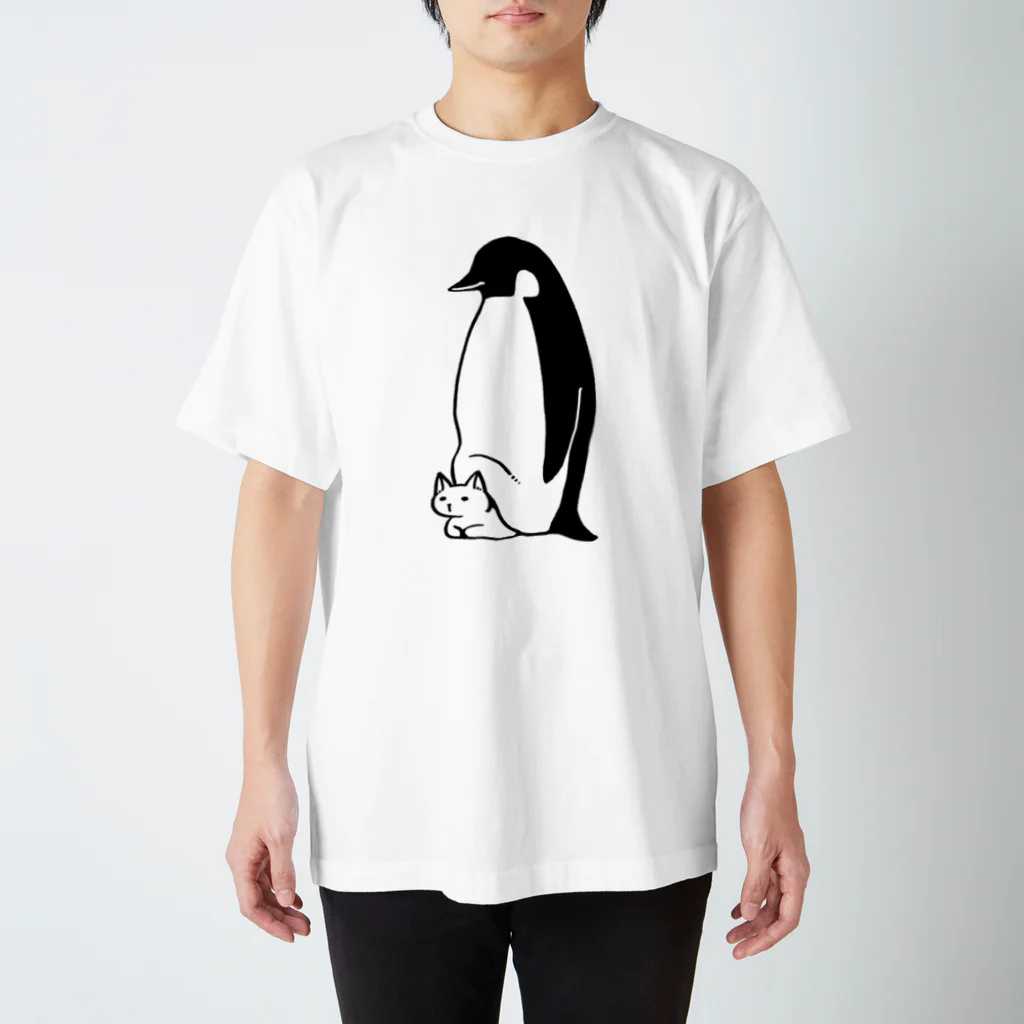 わの屋の暖を取るねこ（ペンギン） スタンダードTシャツ