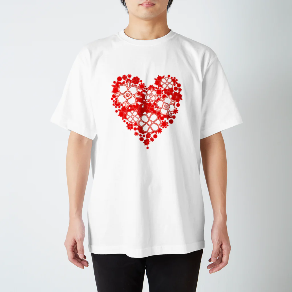 RareLifeのflowerheart スタンダードTシャツ