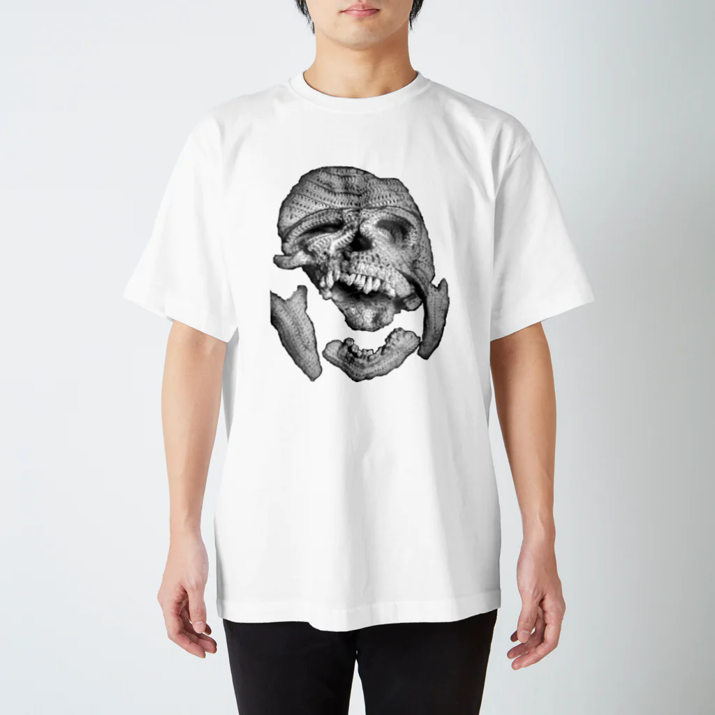 hayatosatoh@編み物ブログのリアルあみぐるみ頭蓋骨 Regular Fit T-Shirt