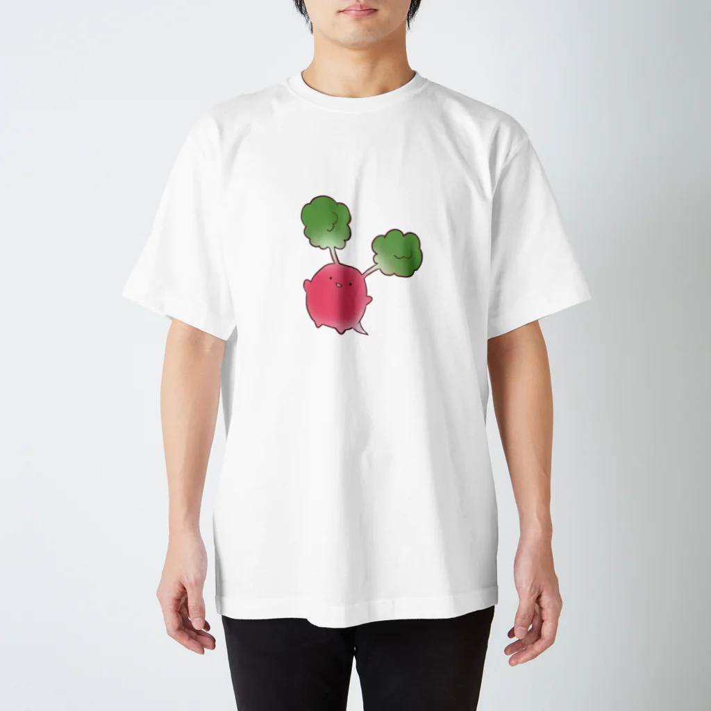 ゆるふあてんしょんの根菜類（ラディッシュ） Regular Fit T-Shirt