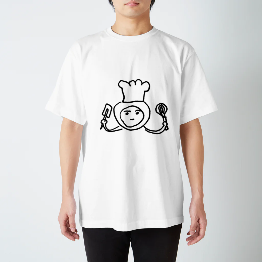 煮玉子ちゃんの煮玉子料理中 スタンダードTシャツ