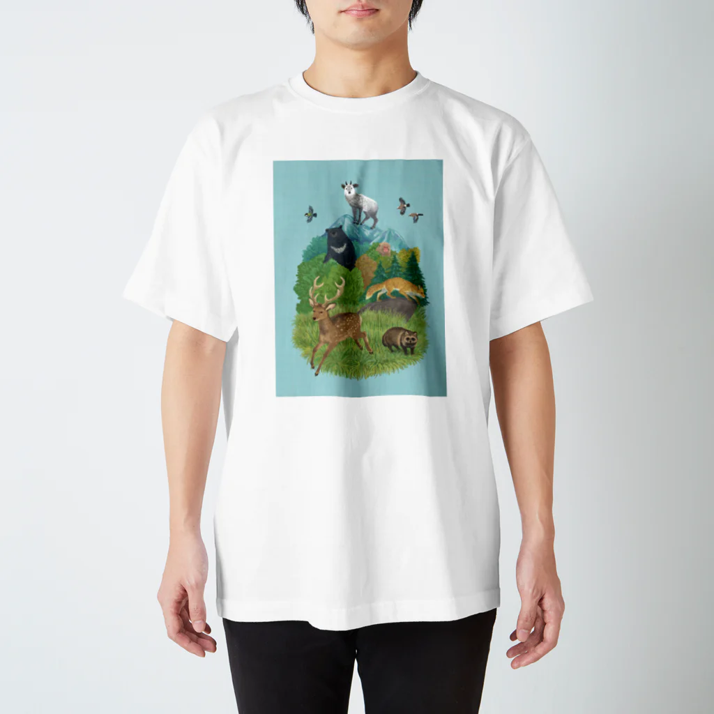 ちなきのこの関東のどうぶつたち Regular Fit T-Shirt