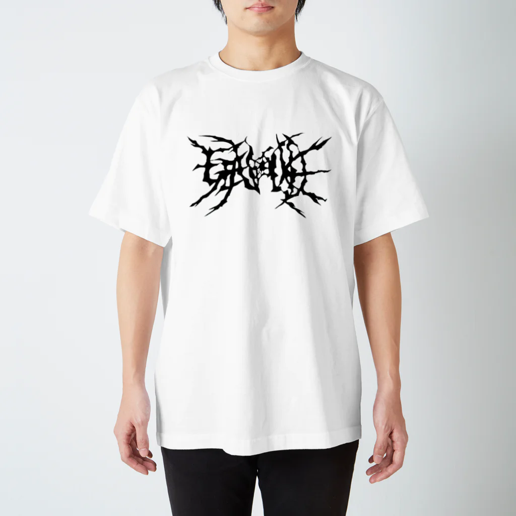 HachijuhachiのGENOCIDE メタルロゴ　ブラック Regular Fit T-Shirt