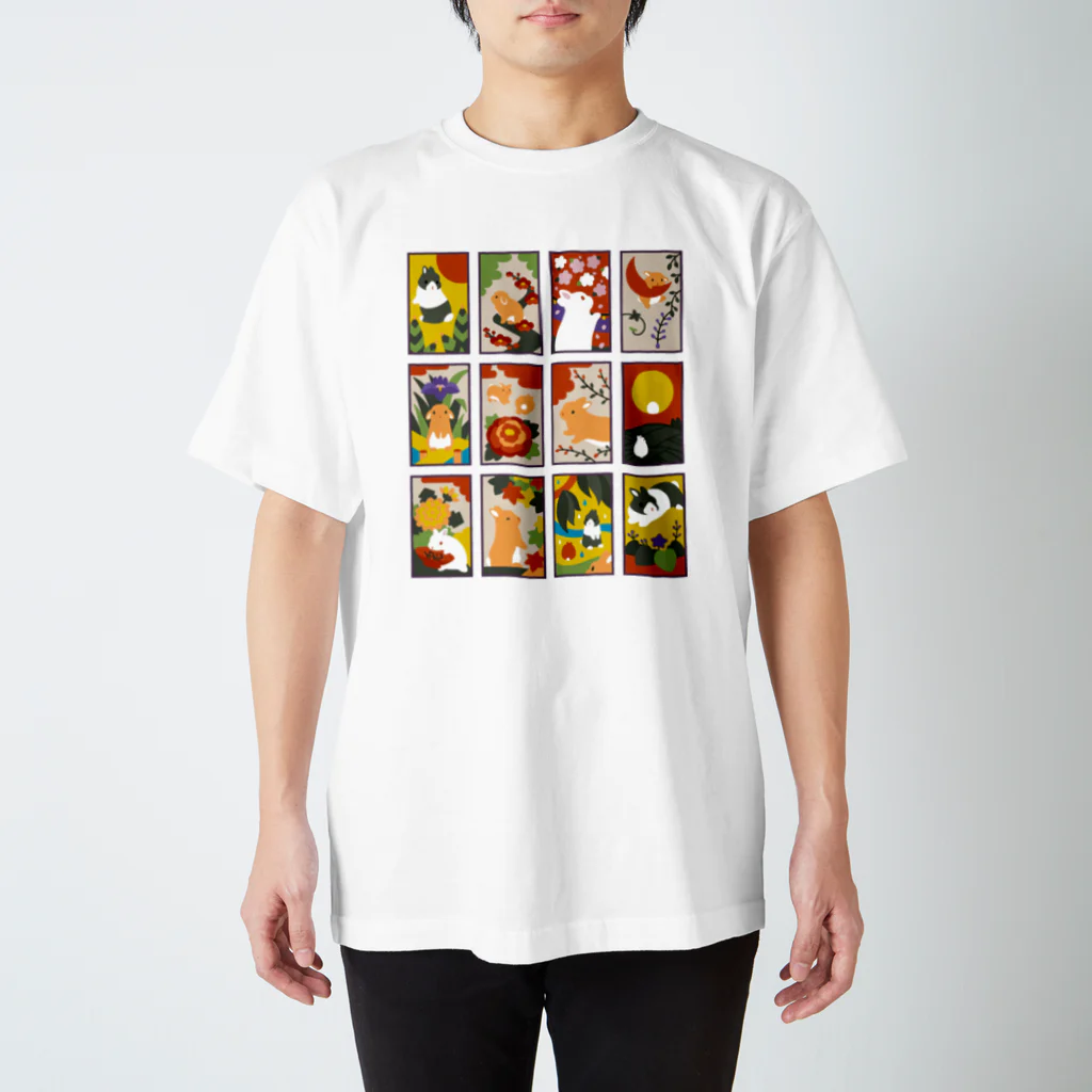 大賀一五の店の兎花札 Regular Fit T-Shirt