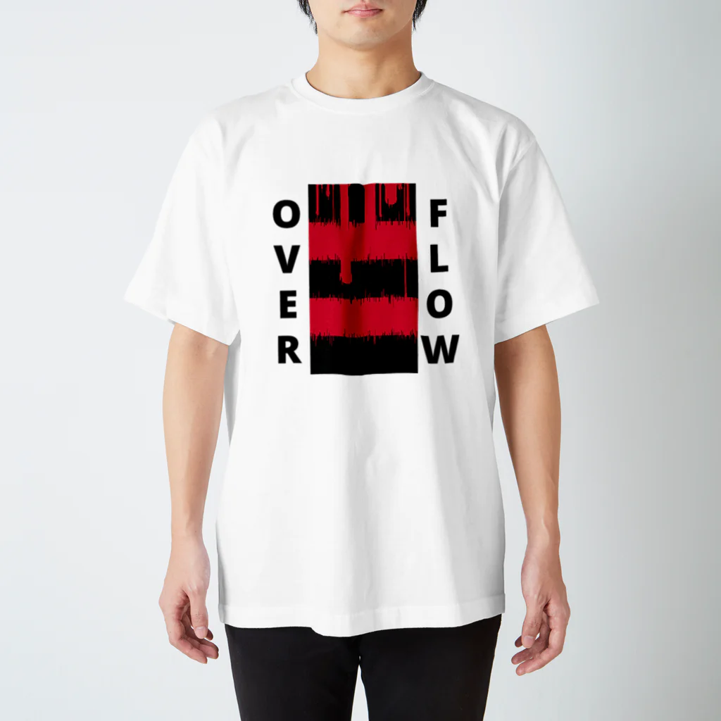 REST IN PUNISHEDのOVER FLOW(Red) スタンダードTシャツ