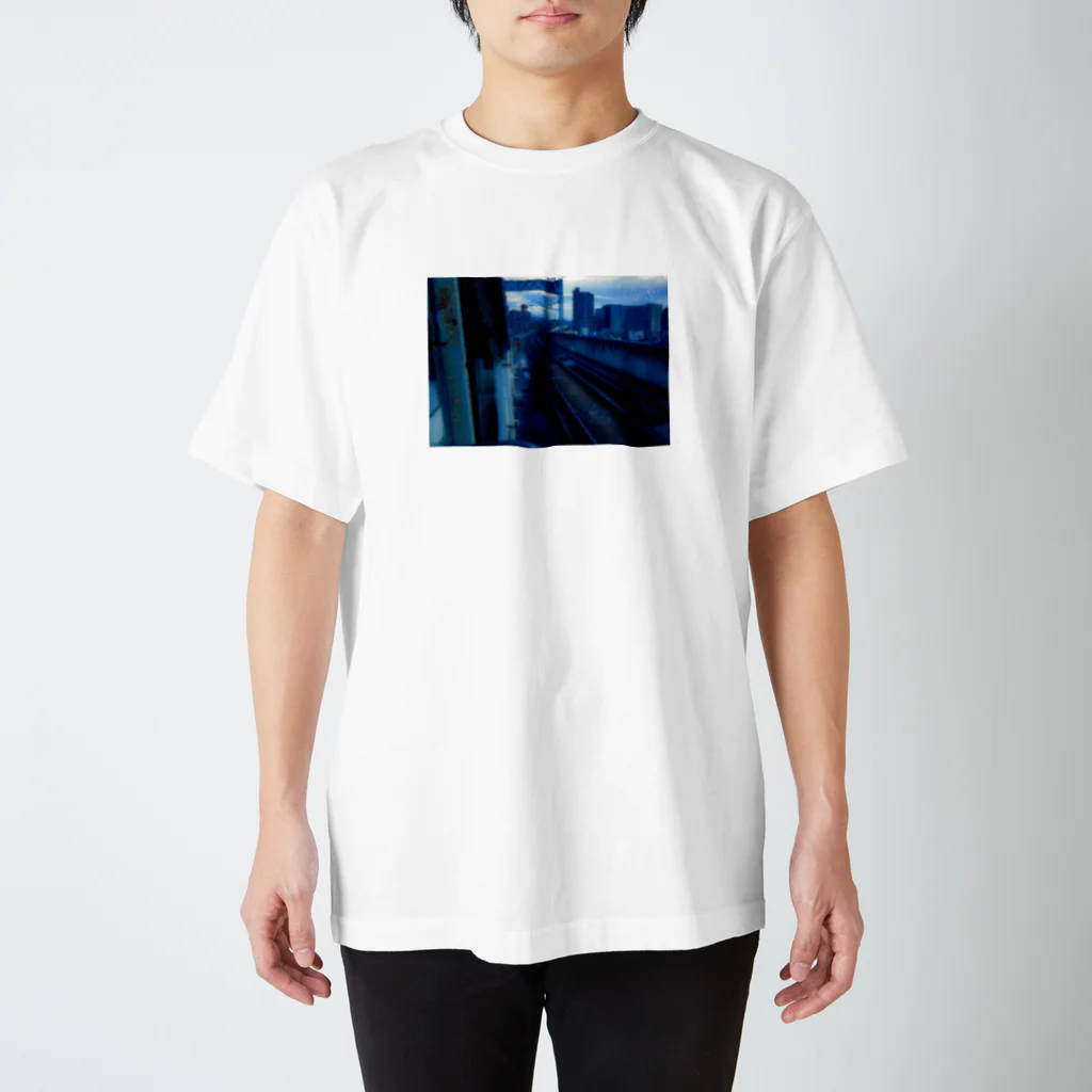 bou_design_inoのCity-S 仙台駅ホームから見た線路 Regular Fit T-Shirt