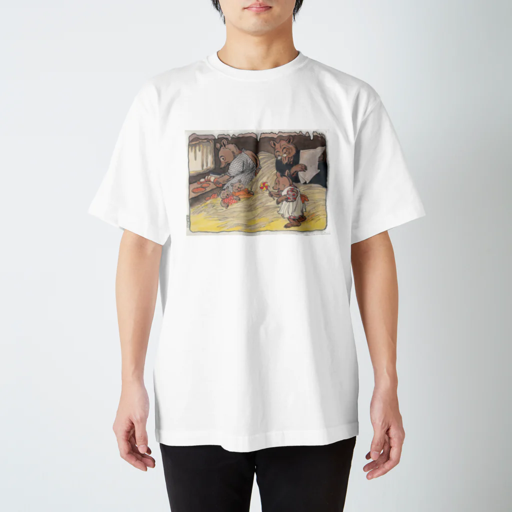 lofi_bearの北澤楽天  くまのお正月 （1916） Regular Fit T-Shirt