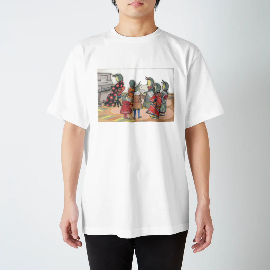 lofi_bearの北澤楽天 うぐいすのコーラス （1916） スタンダードTシャツ