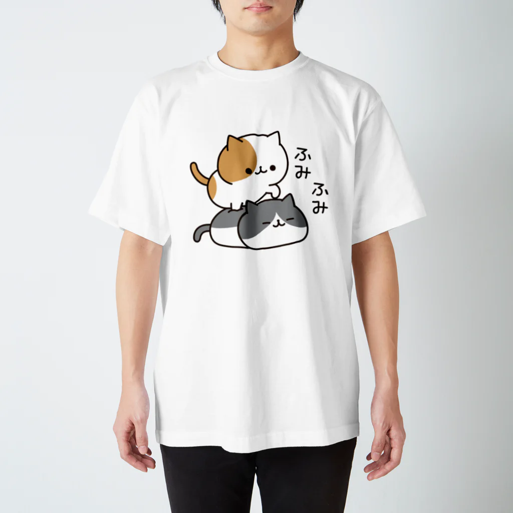 DECORの毎日ぶちにゃんこ　ふみふみver. スタンダードTシャツ