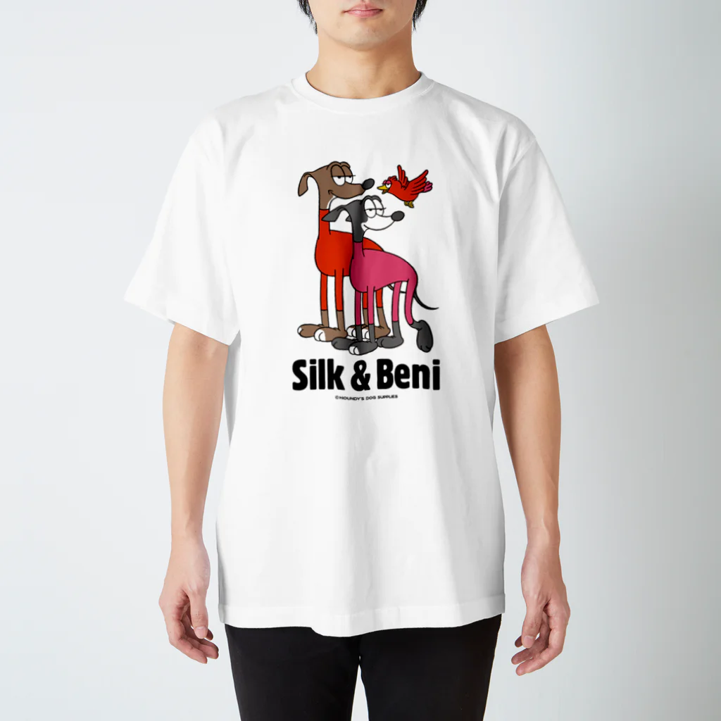 Houndy's supply イタグレ服【ハウンディーズ】のSILKちゃん&BENIちゃん専用 スタンダードTシャツ