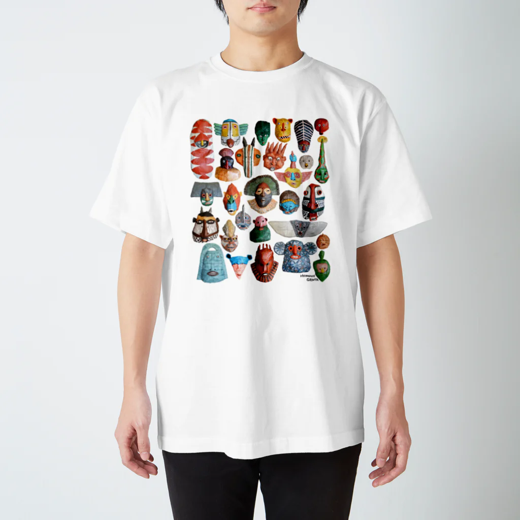 本濃研太の店のお面いっぱいいっぱい Regular Fit T-Shirt