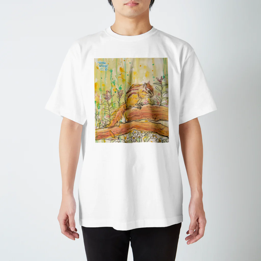 “little shop”福士悦子の水彩画　春のシマリス Regular Fit T-Shirt