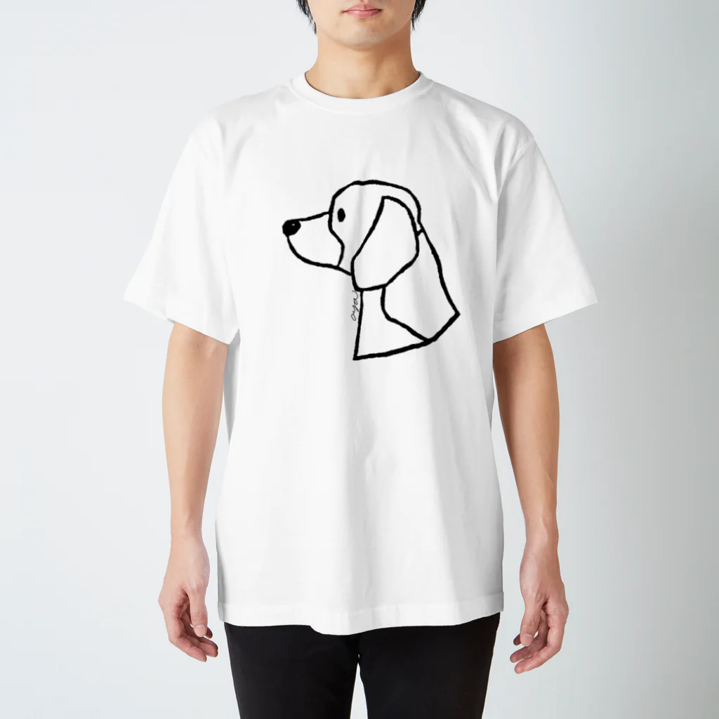 aya1のビーグル〈線〉 Regular Fit T-Shirt