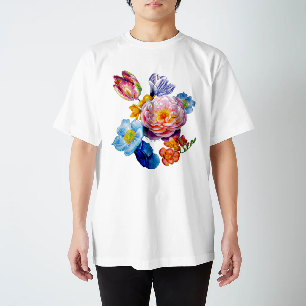 奥寺正美　masami okuderaのflowers 陰 Regular Fit T-Shirt