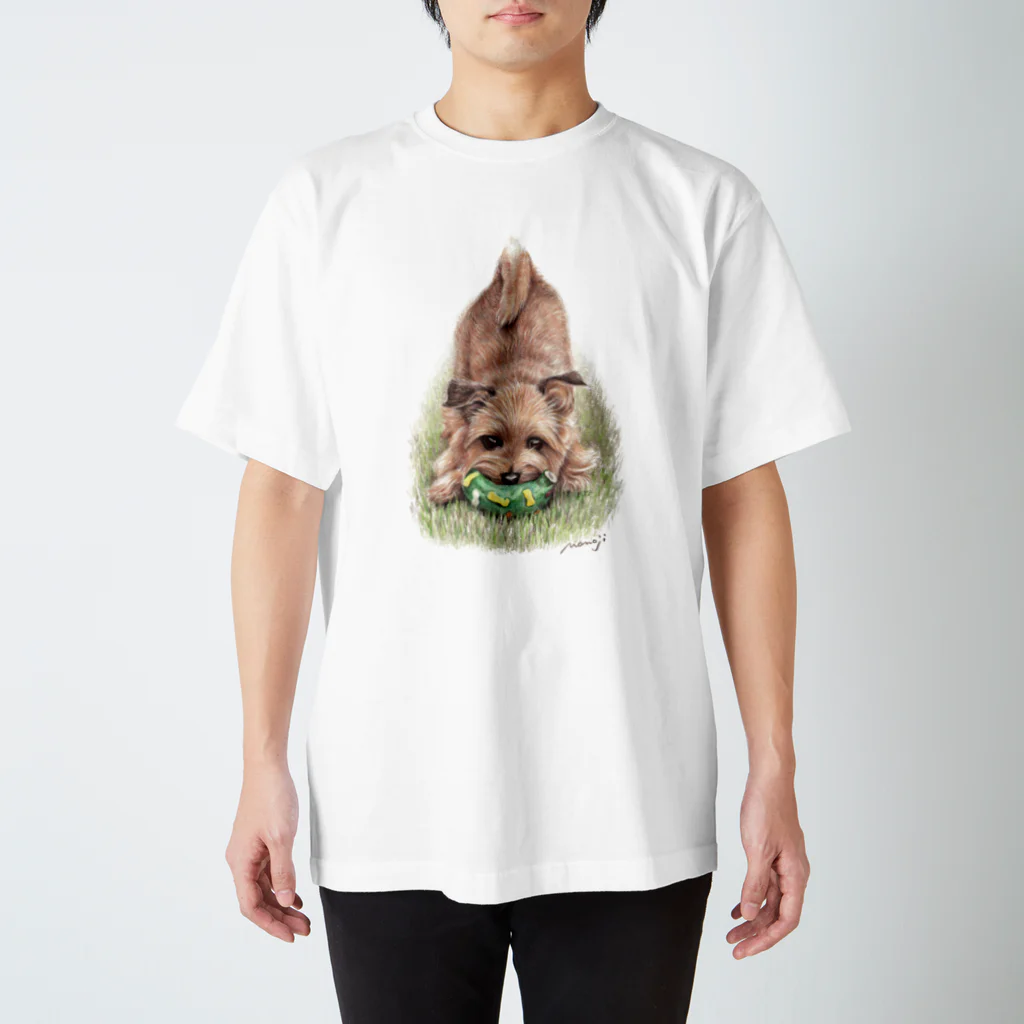 Momojiの犬画のノーフォークテリア19 Regular Fit T-Shirt