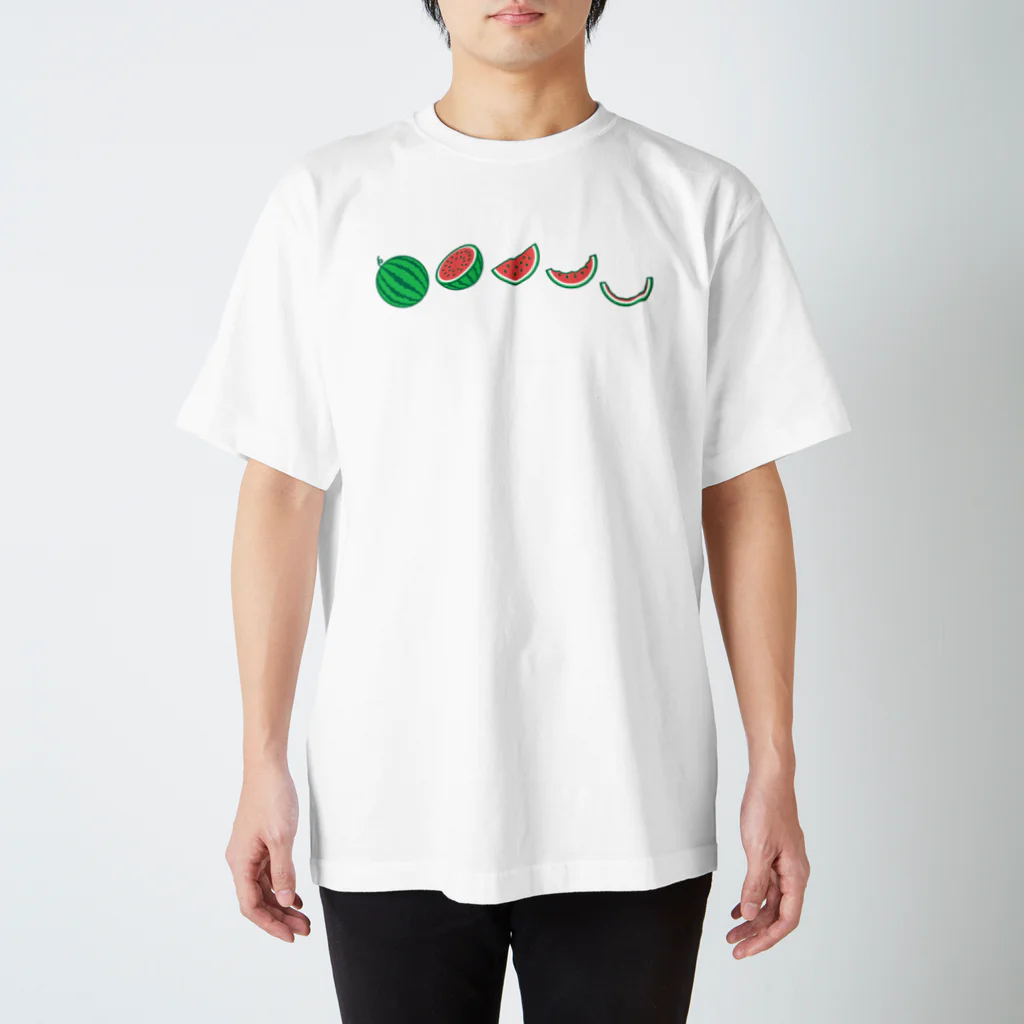 ☀️ひなたぼっくすの🍉スイカの満ち欠け(横) Regular Fit T-Shirt