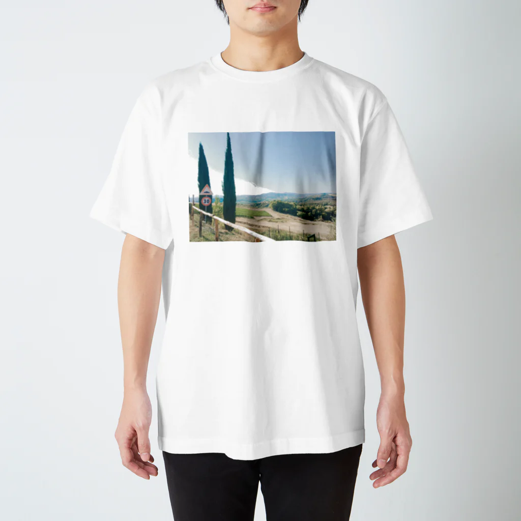 フォトグラフィがめちのトスカーナの糸杉 Regular Fit T-Shirt