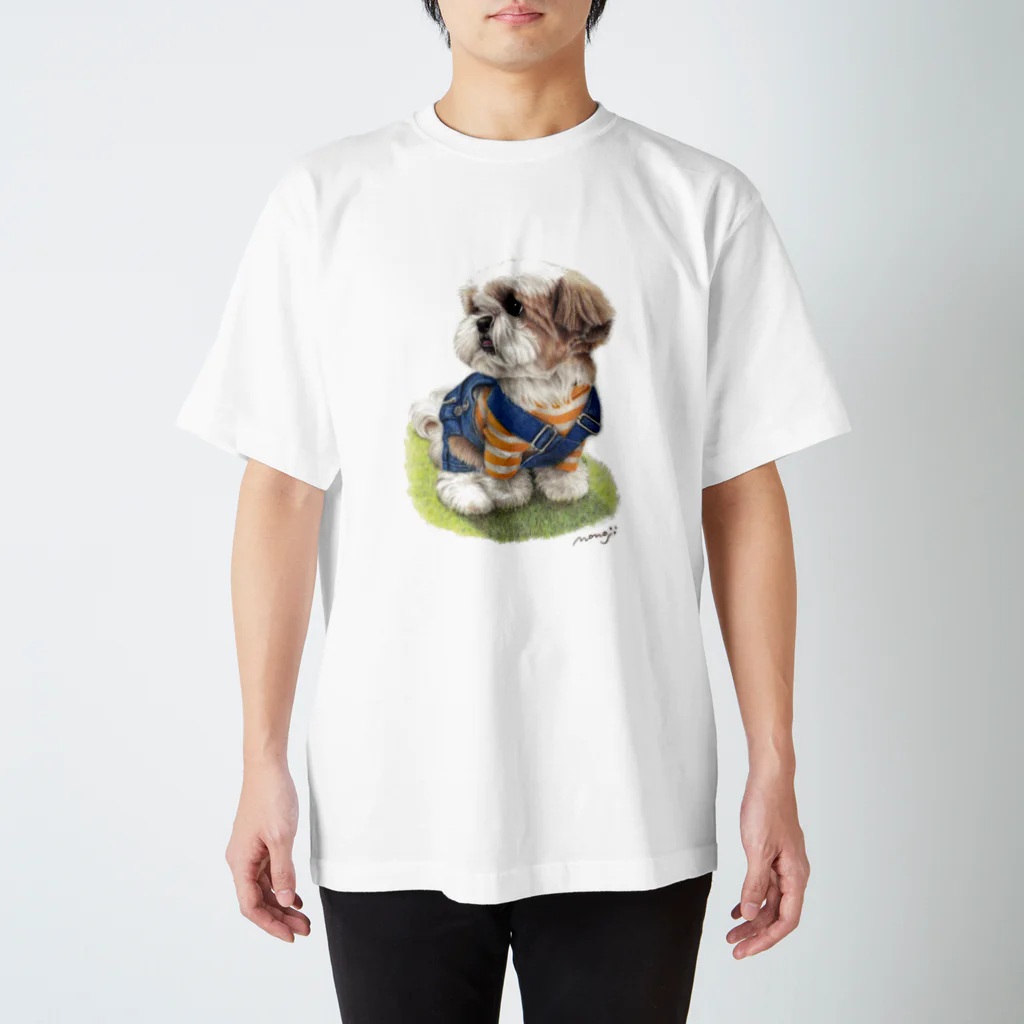 Momojiの犬画のシーズー53 Regular Fit T-Shirt