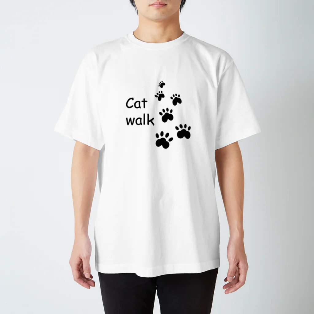 しる猫☆ミ雑貨店のＣat walk スタンダードTシャツ