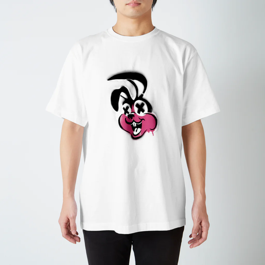 BLUE Elephant designのAwesome As FxxK bunny スタンダードTシャツ