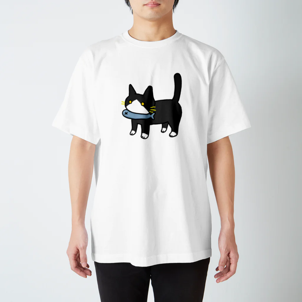 senbaku商店のハチワレねこさん スタンダードTシャツ