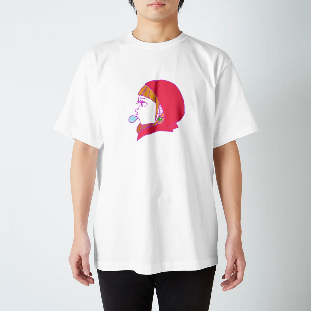 okazu092の女の子の横顔 Regular Fit T-Shirt