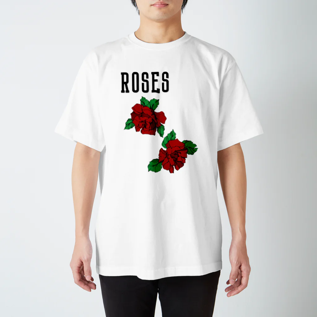 2rinso-nirinsoのPeonies&Roses 牡丹と薔薇 スタンダードTシャツ