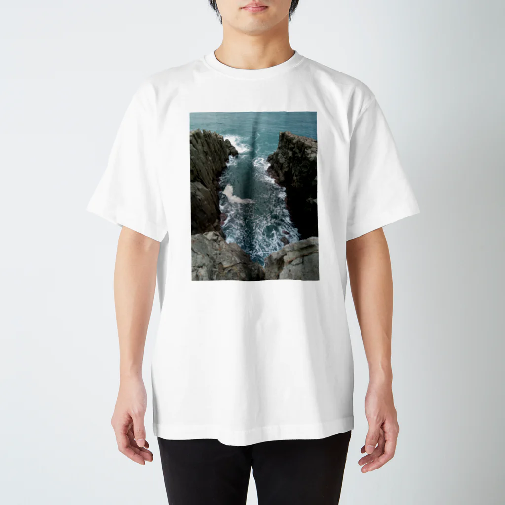 kanonの崖　荒波　海岸 スタンダードTシャツ