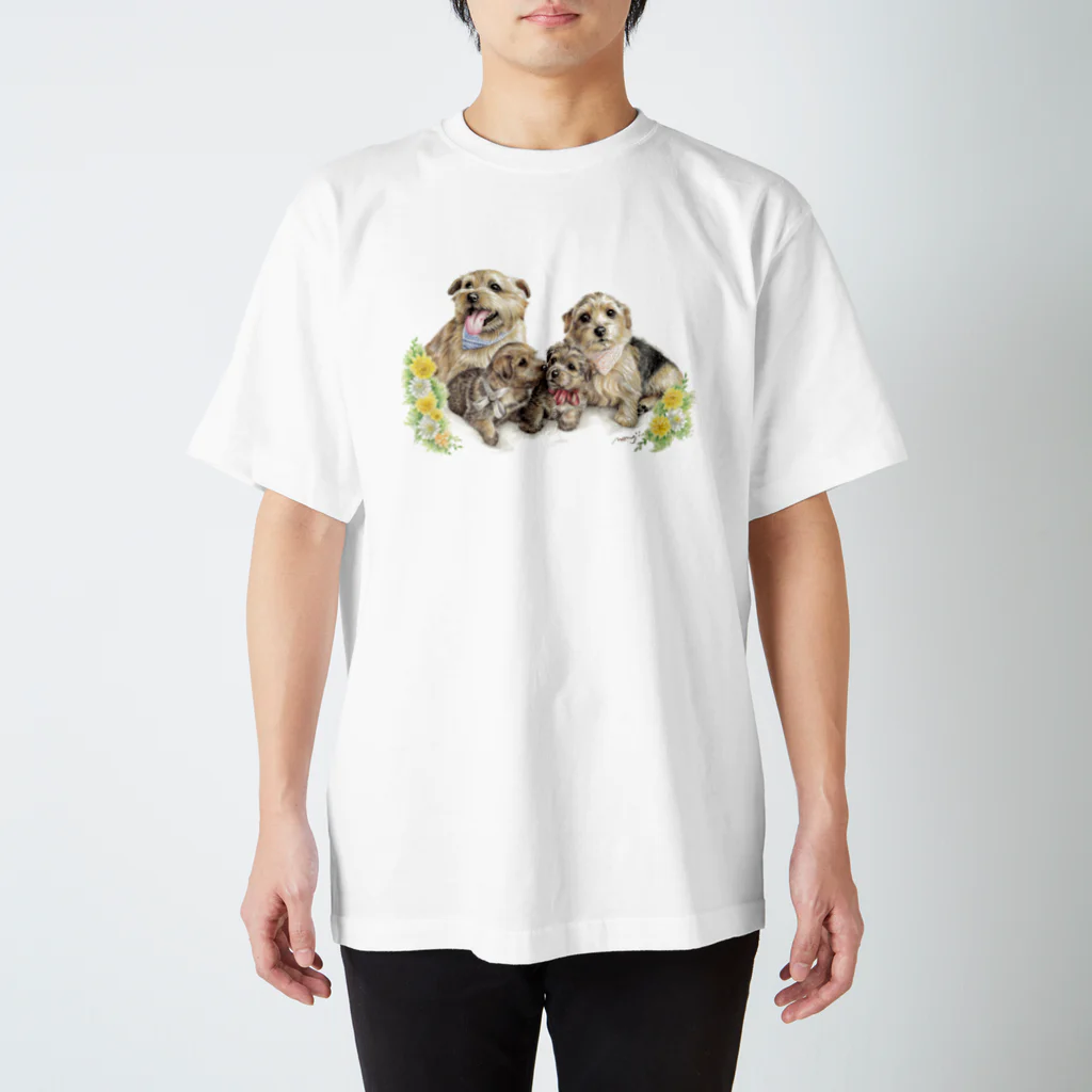 Momojiの犬画のノーフォークテリア20 Regular Fit T-Shirt