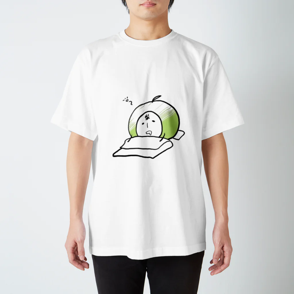 りんご🍎の梨くん寝起きTシャツ スタンダードTシャツ