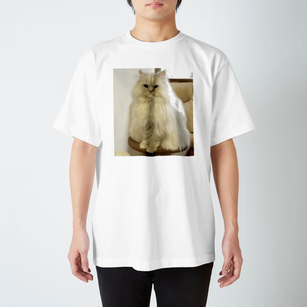 大変かわいらしい猫のグッズ屋さんの自分召し上がり猫 スタンダードTシャツ