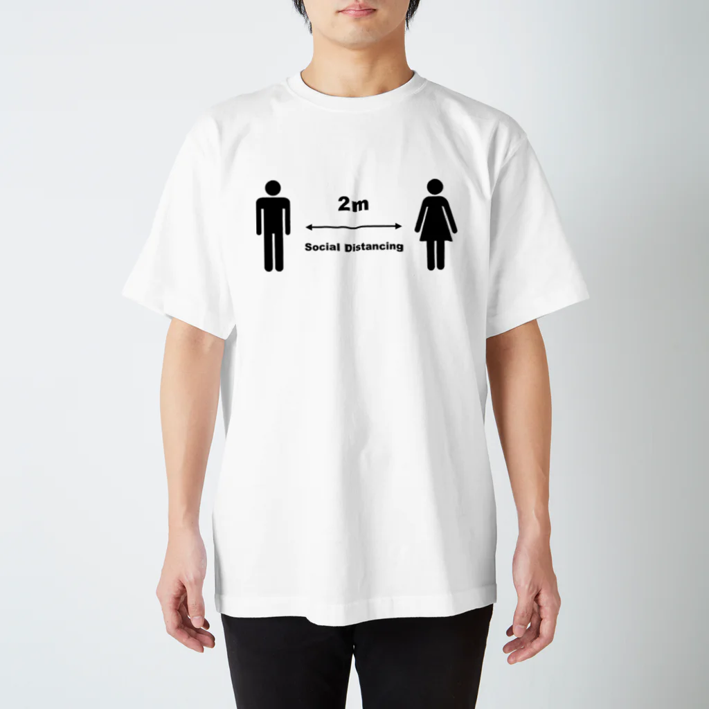 ようこそ！イケダヤ国際的なのSocial Distancing Regular Fit T-Shirt