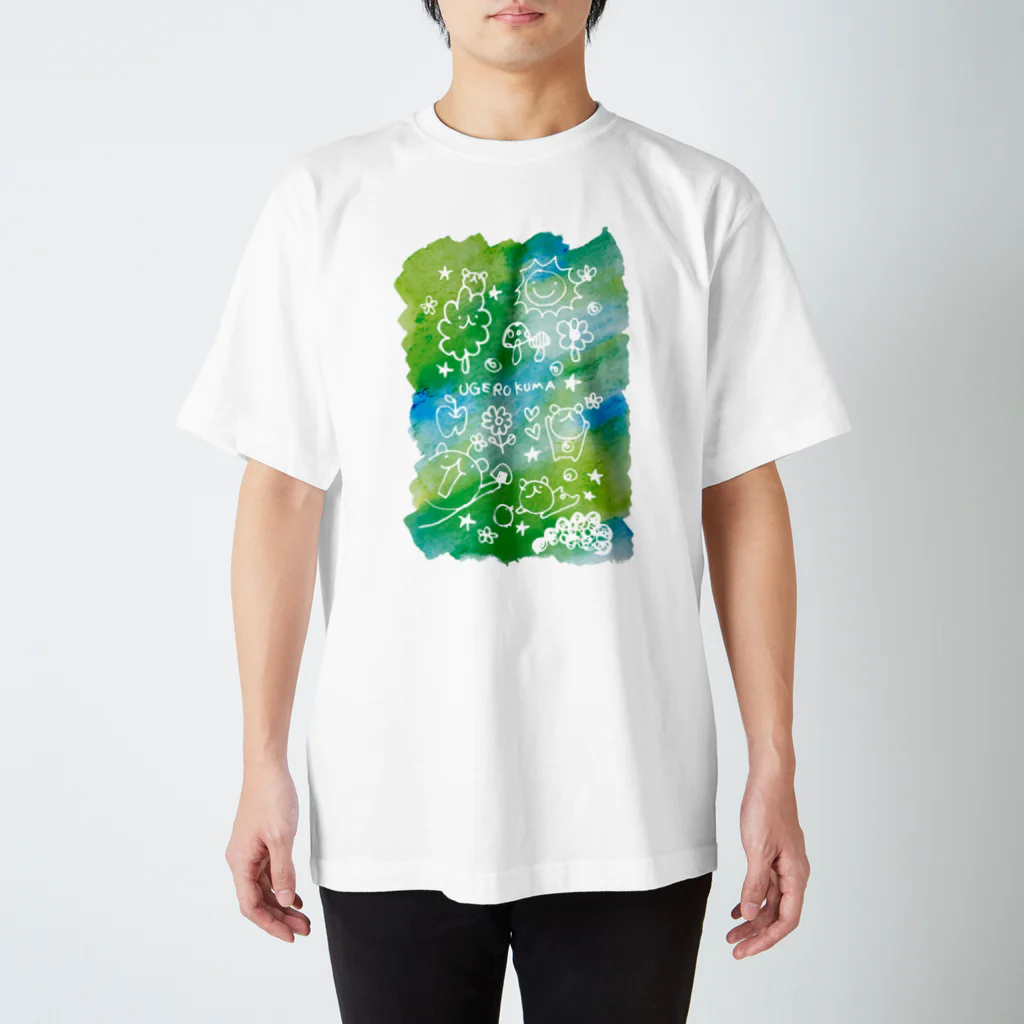 素材屋405番地のウゲロ空間・青緑 Regular Fit T-Shirt