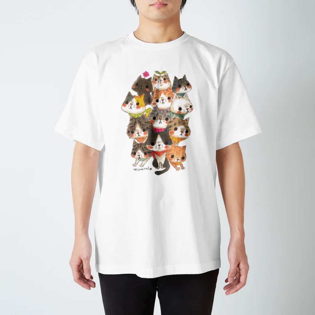 nekokoworksの12匹の猫 スタンダードTシャツ