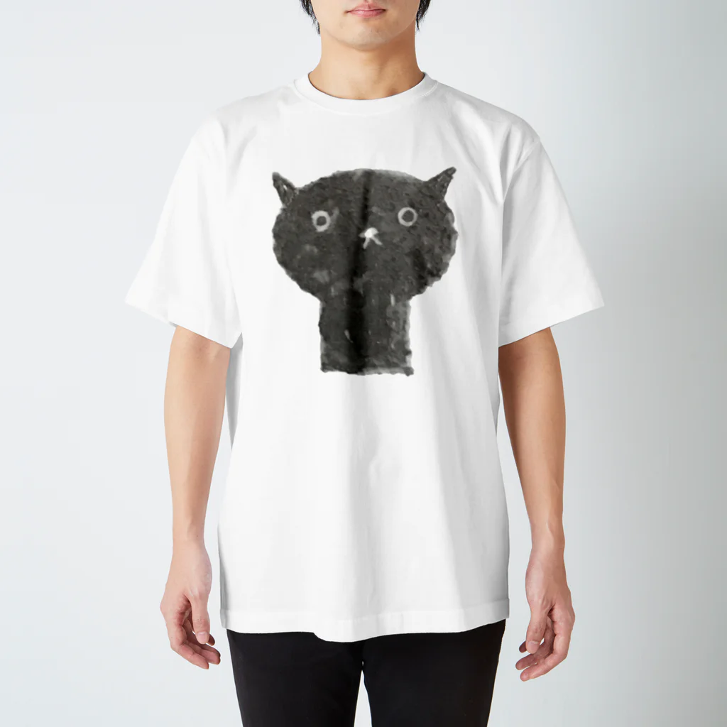 minakawanekoの陶器絵の黒猫 Regular Fit T-Shirt