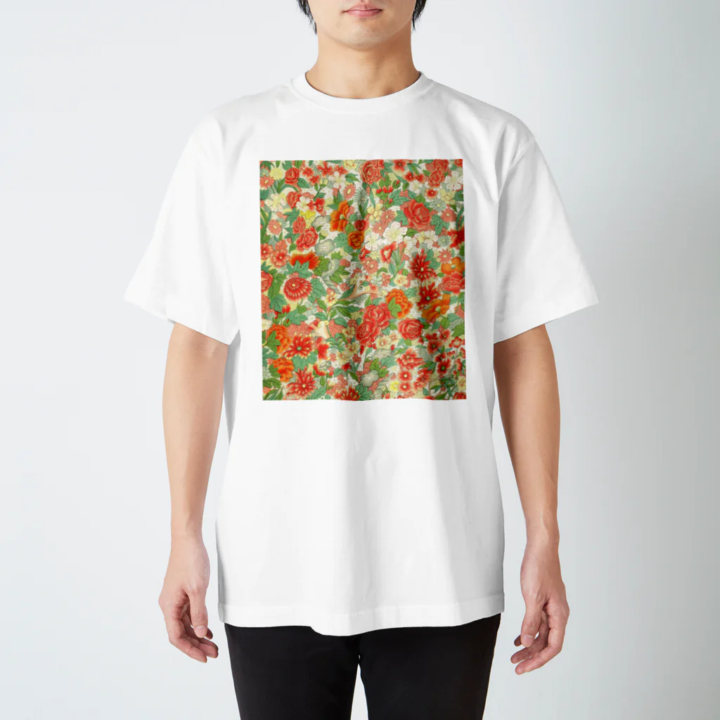 THEFUKURIのFlowers Ornament Regular Fit T-Shirt